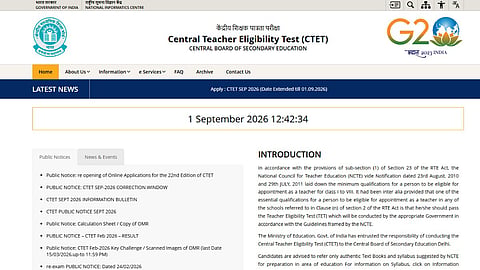 CTET Application Form September 2026 Closing Today
