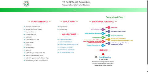 TG EDCET Phase 2 Counselling 2026
