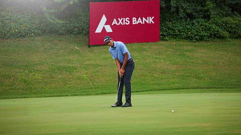 Local lad and teenager Vishesh Sharma opens four-shot lead in the third round of the Telangana Golconda Masters at Hyderabad Golf Association in Hyderabad on Thursday. Photo credit: PGTI Tour