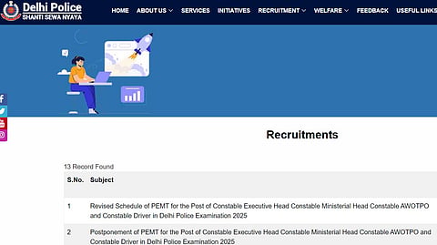 Delhi Police Constable physical admit card 2026