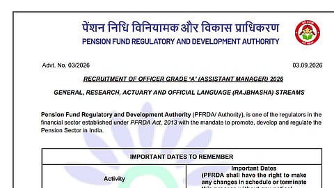 PFRDA Recruitment 2026