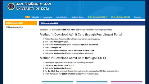 Rajasthan SET 2026 Result