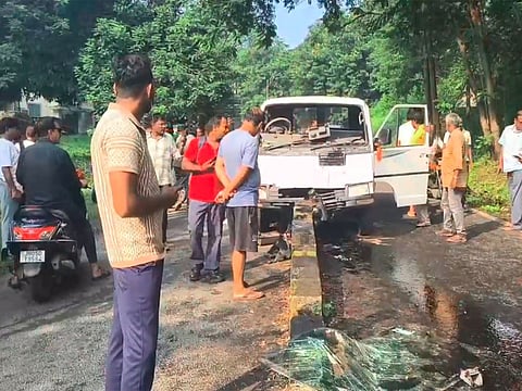 School van accident in Jamshedpur leaves several students injured