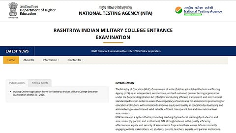 RIMC Entrance Exam 2027 Registration