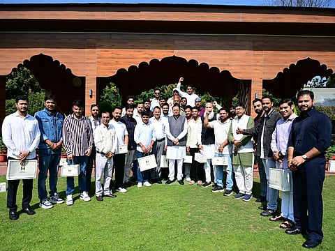 Uttarakhand CM Dhami meets Haryana youths visiting state, highlights youth exchange programme