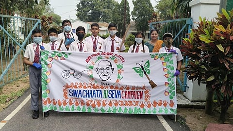 Indian Army’s Spear Corps, APS students observe 'Swachhata Hi Seva' drive at Agartala Military Station