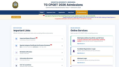 TG CPGET Second Phase Seat Allotment Result 2026