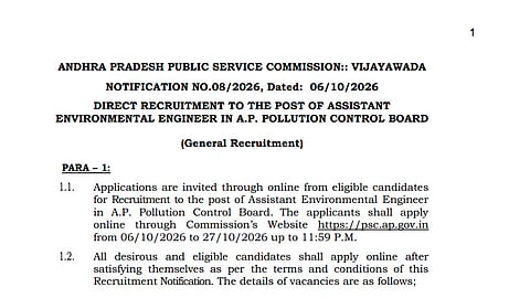 APPSC Assistant Environmental Engineer Application Form 2026