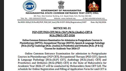Maharashtra PGP, PGO CET 2026