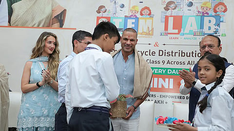 Delhi Education Minister Ashish Sood, Shikhar Dhawan inaugurate STEM lab at CM Shri School