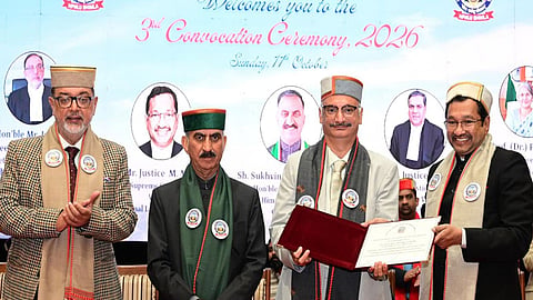 Himachal CM Sukhu honours meritorious students with gold medals at NLU Convocation
