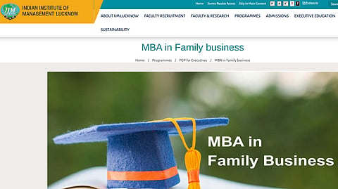 IIM Lucknow launches MBA in Family Business, first batch to begin in July 2027