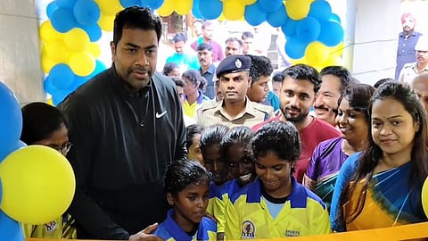 Tamil Nadu Sports Minister Aadhav Arjuna plays basketball with young athletes, inaugurates modern gym in Tiruvannamalai