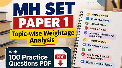 MH SET Paper 1 Weightage Guide