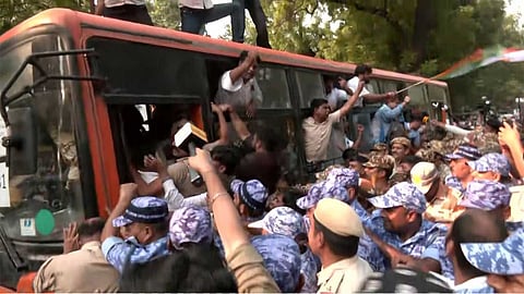 NSUI worker assault: Cong's overnight protest at Jaipur police Commissionerate continues