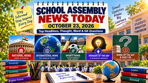 School Assembly News Today, October 23, 2026