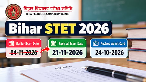 Bihar STET 2026 Exam Date Update
