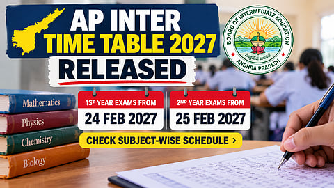 AP Inter Timetable 2027