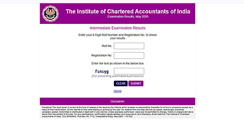 ICAI CA Inter Result September 2026 link
