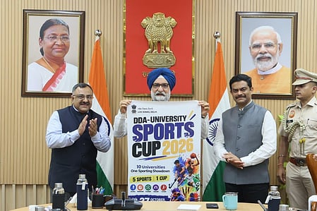Delhi L-G TS Sandhu launches poster of DDA-University Sports Cup 2026