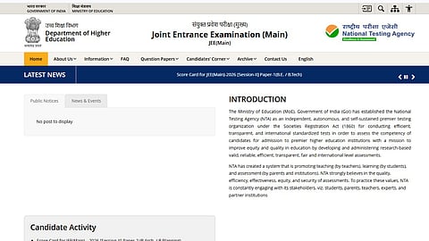 JEE Main 2027 Registration Awaited & website updated