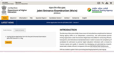 JEE Main 2027 Registration Begins