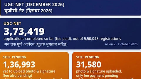 UGC NET December 2026 registrations number
