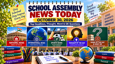 School Assembly News Today, October 30, 2026