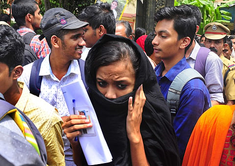 Female candidates at a Kerala centre were asked to remove clothes