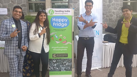 Rahul Khera, Gautam Jindal and Ankit Kawatra, Founder of Feeding India recently launched Happy Fridges campaign #FightFoodWastage campaign