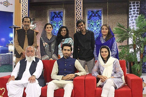 Team Actcept with TV show anchors and other guests