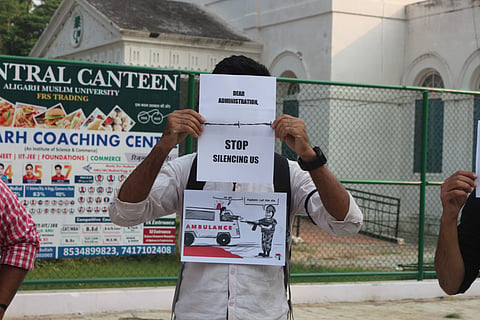 The students harped on the fact that this had nothing to do with any political affiliation and that none of them was part of the union (Pic: Nihad)