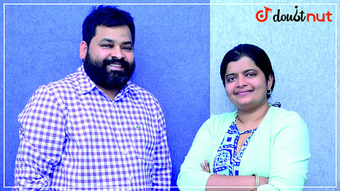 Tanushree N and Aditya S, Co-founders, Doubtnut