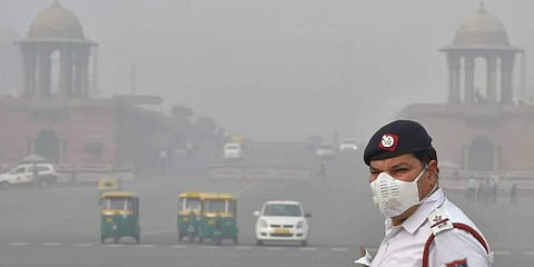 a traffic cop in Delhi