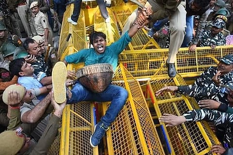 Jitendra during the recent protests