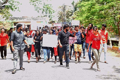 The students have been protesting since Monday