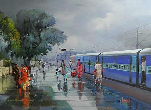 He has exhibited internationally at various places and has also been selected for art residencies | (Pic: Bijayananda Biswaal)
