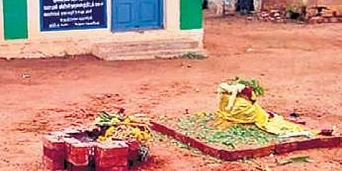 The deity set up on campus| Express