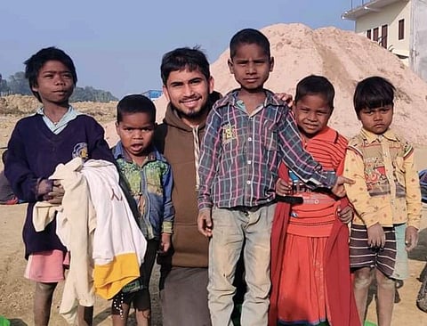 Shivendu with students | (Pic: Prakriti Sudha)
