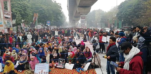 A scene from the public meeting at Jamia earlier this month| Pic: JCC