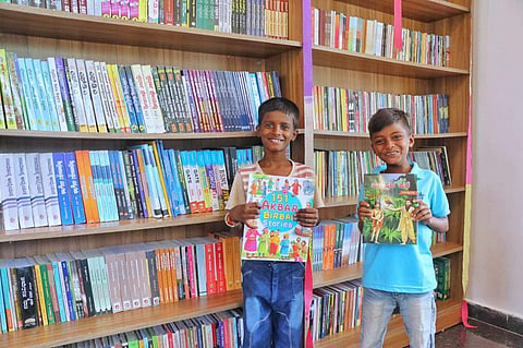 Children at one of the rural libraries