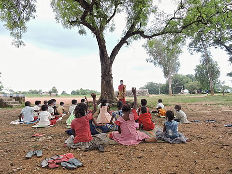 Pavitra in one of her classes (Pic: Plan India)