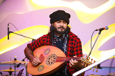 Bonny Abraham playing Oud