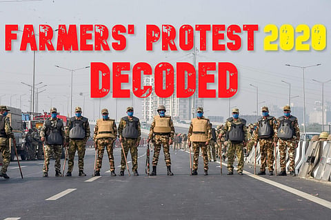 The farmers' protests have reached its ninth day and people from all walks of life have joined in. The police barricade outside Delhi (Pic: PTI)