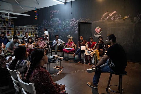 During an offline artpreneur programme (Pic: SCD Balaji)