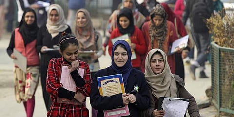 Kashmiri students. Credit: TNIE