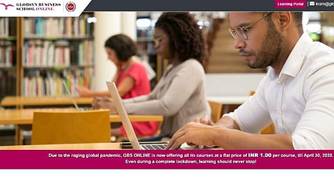The courses which were Rs 3,500 before is now just Re 1 (Pic: Globsyn)