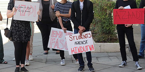 At an event | (Pic: Students Against Hindutva)
