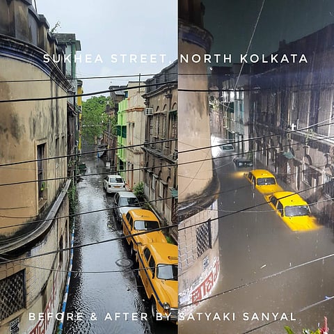 The before/after collage that also went viral | Pic: Satyaki Sanyal