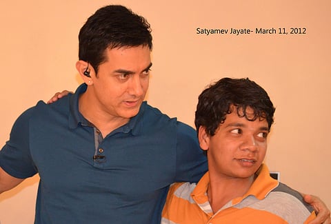 Sai Prasad with actor Aamir Khan | (Pic: Sai Prasad Vishwanathan)